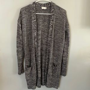 So Open Front Knit Cardigan with Side Lace Up Detail